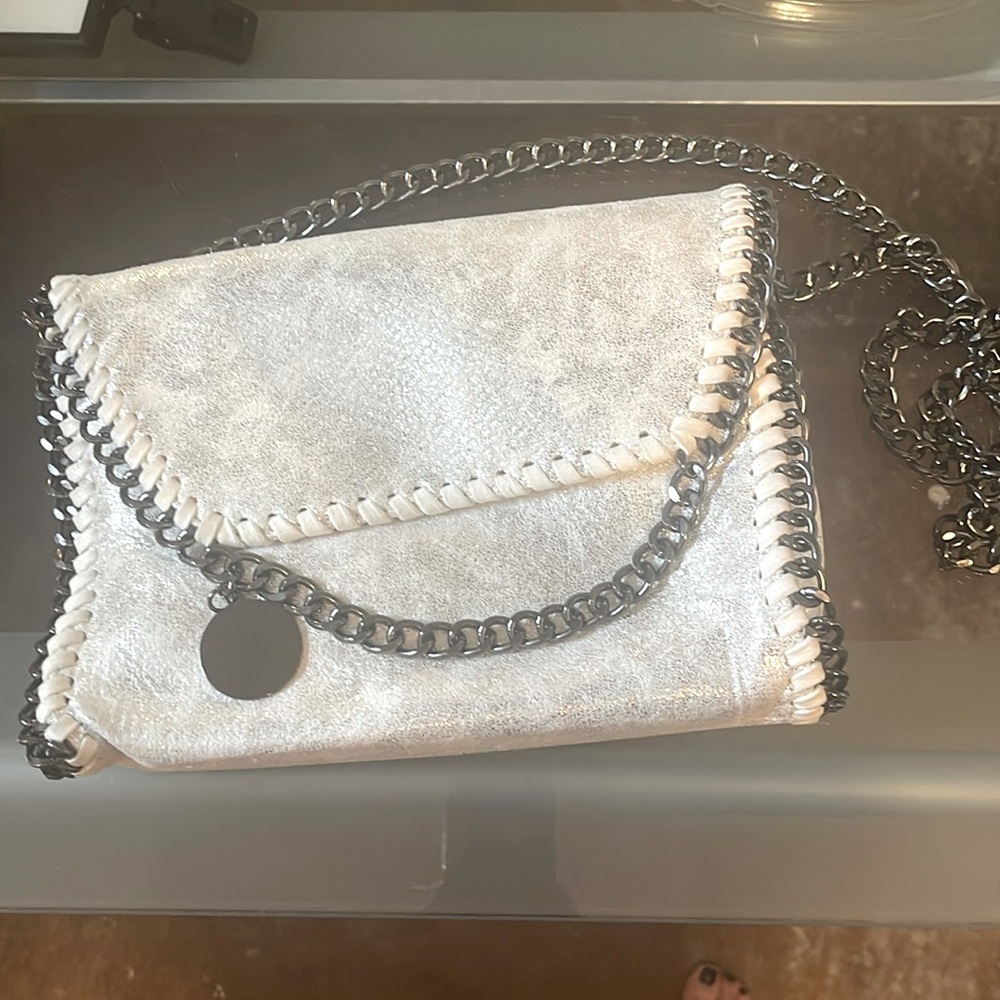 Metallic Purse with Chain